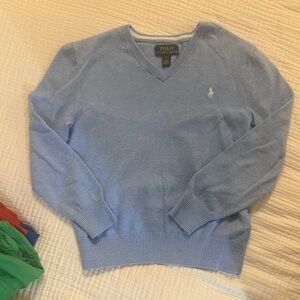 Polo Ralph Lauren Boys V-Neck Sweater – Light Blue – Size 7